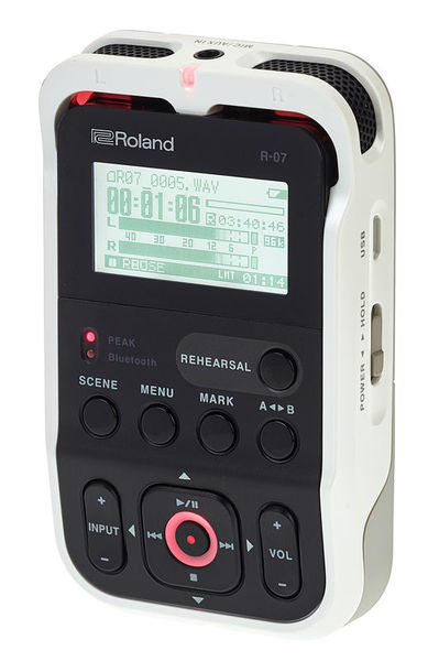 ROLAND R-07-WH High Resolution Audio Recorder Weiß